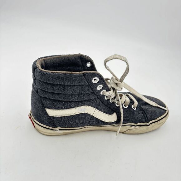 Vans Off the Wall Skater Hi Top Gray White Shoes Sneakers Women's 7 Men's 8.5 - Picture 4 of 8